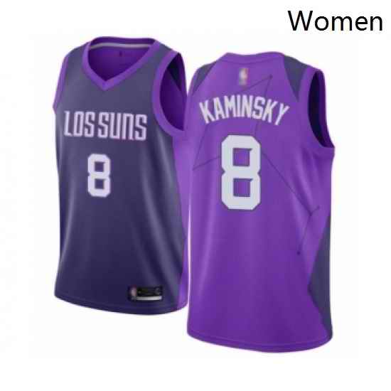 Womens Phoenix Suns 8 Frank Kaminsky Swingman Purple Basketball Jersey City Edition